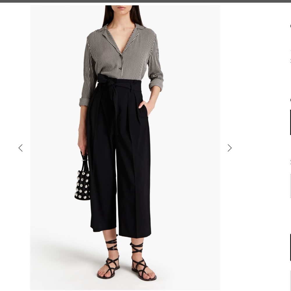 NWT RED Valentino cropped pleated twill straight pants